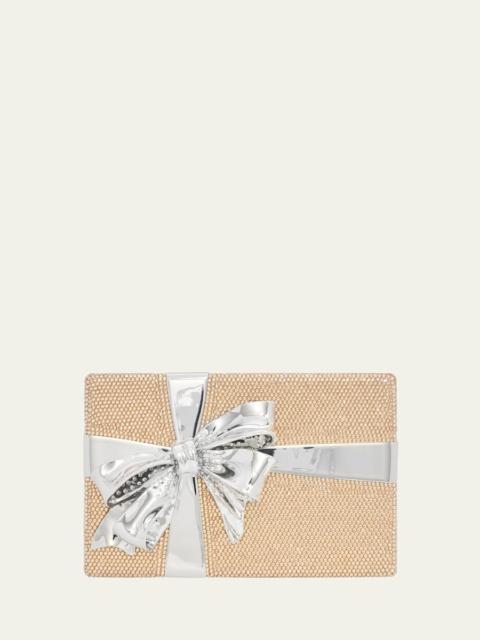 JUDITH LEIBER Gift Box Surprise Crystal Minaudiere
