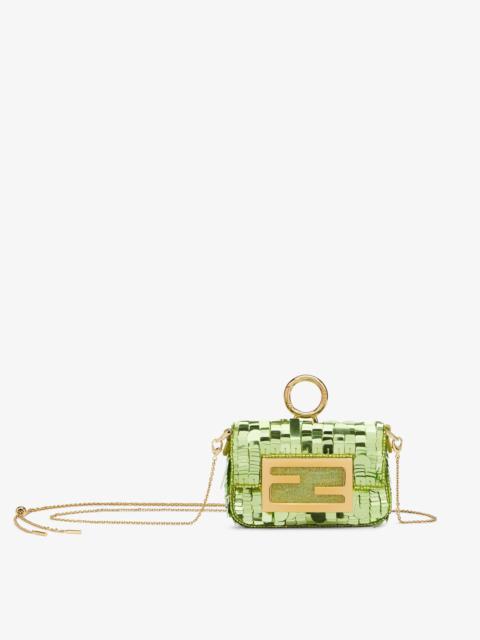 FENDI Acid green sequin charm