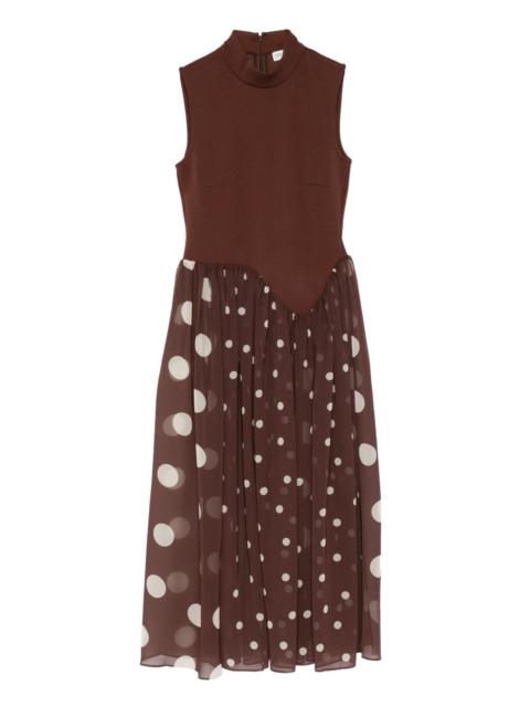 STINE GOYA polka-dot high-neck midi dress