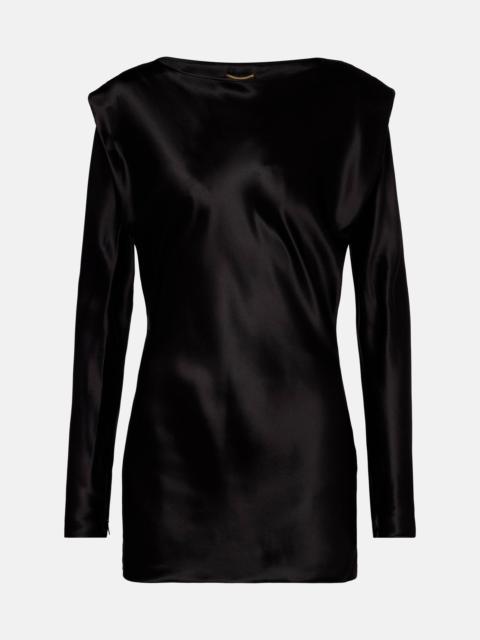 SAINT LAURENT Silk satin top