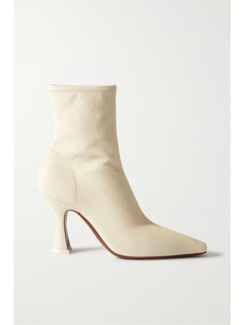 NEOUS Ran stretch-leather ankle boots Cream