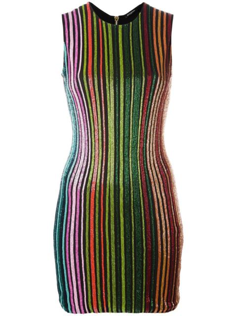 Balmain striped sequin dress