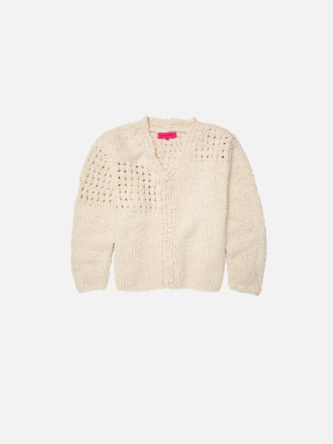 The Elder Statesman KNOTTED COTTON CARDIGAN