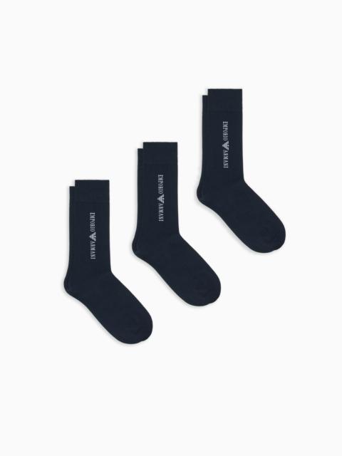 EMPORIO ARMANI PACK 3 EXTENDED LOGO SOCKS
