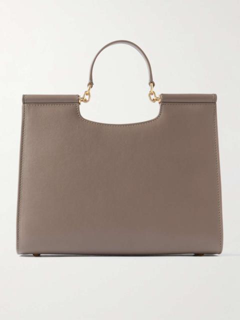 Dolce & Gabbana Sicily Shopper small leather tote Taupe