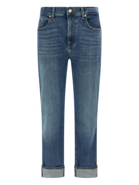 7 For All Mankind turn-up hem jeans