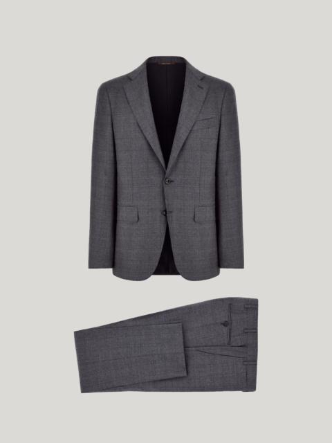 Canali GREY AND BROWN MODERN FIT SUIT IN PURE 150'S WOOL