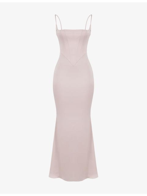 House of CB Olivette corset satin maxi dress