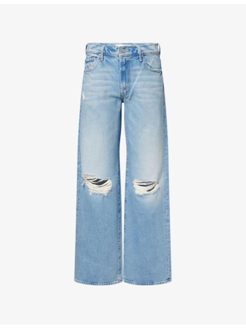 MOTHER The Mid Rise Maven Sneak Cotton Denim Jeans
