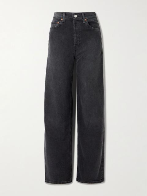 RE/DONE The Marielou high-rise wide-leg jeans Black