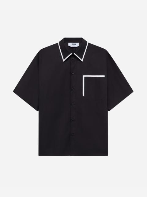 MSGM Poplin shirt with contrast piping