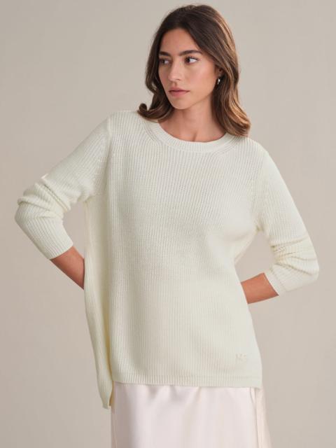 525 america Emma: Crewneck Shaker Stitch Cotton Sweater