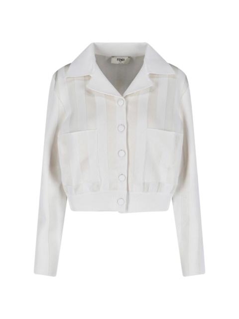 FENDI WHITE VISCOSE BLOUSON