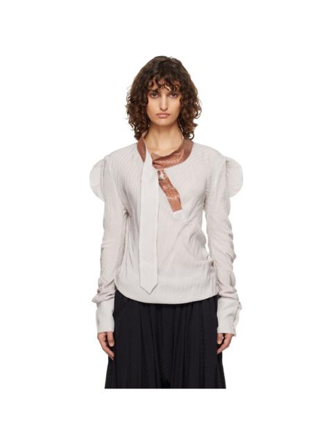 Kiko Kostadinov Beige Evelyn Blouse