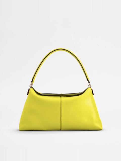 Woman YELLOW Tod's T Case Shoulder Bag in Pony-skin Effect Leather