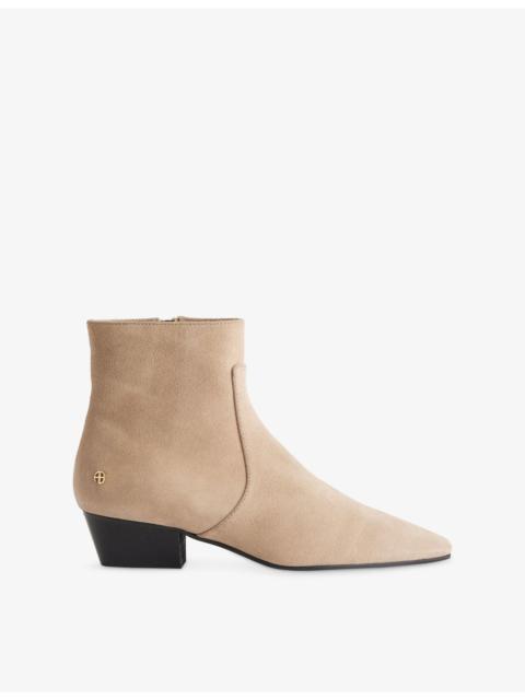 ANINE BING Freya Suede Ankle Boots