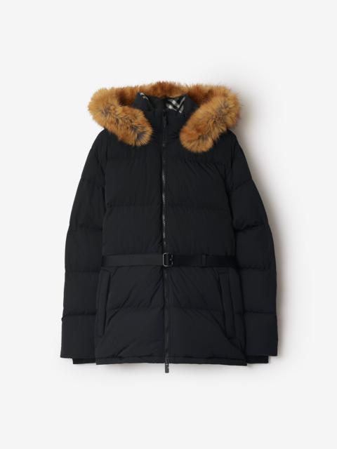 Short Nylon Puffer Coat