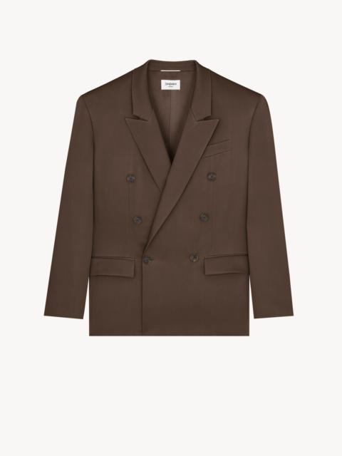 SAINT LAURENT JACKET IN SILK DUCHESS SATIN