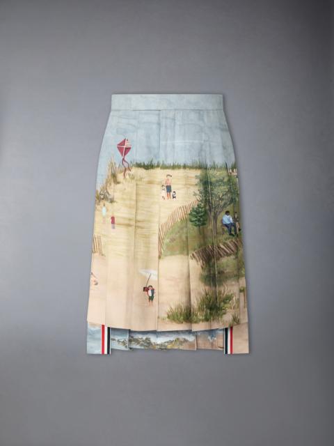 Thom Browne NANTUCKET SCENIC PLEATED SKIRT