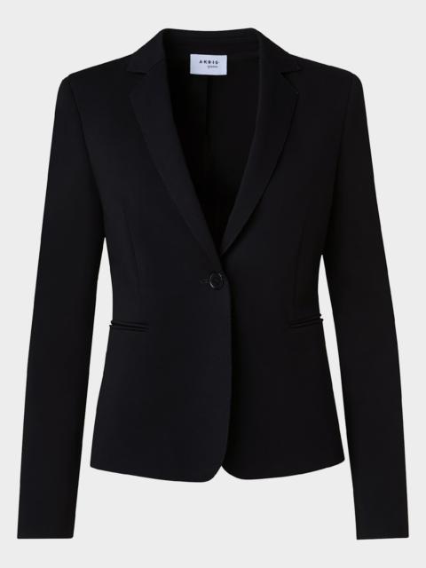 AKRIS Wool Jersey Tailored Blazer Jacket