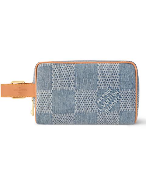 Louis Vuitton Louis Vuitton Locker Dopp Kit Damier Denim 3D Blue Deim