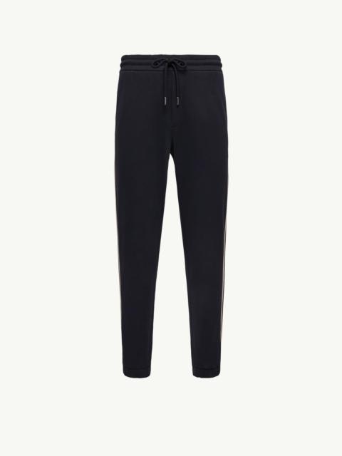 Moncler Stripe-Trimmed Cotton Sweatpants