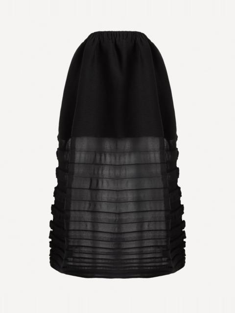 ISSEY MIYAKE Black MOVING KNIT Midi Skirt