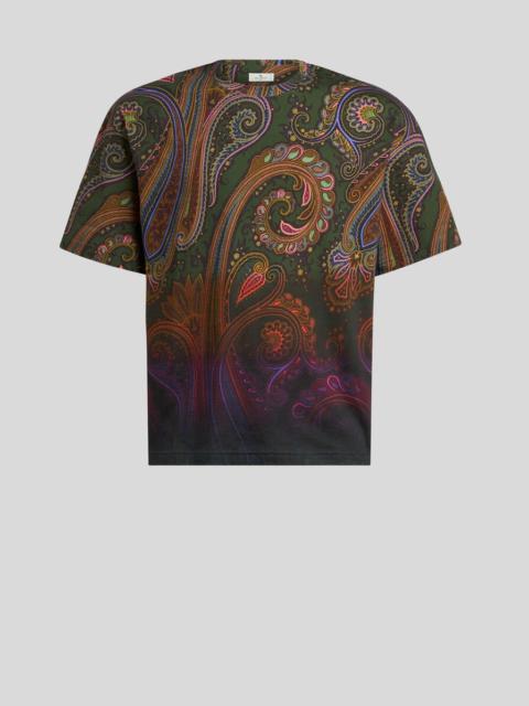 Etro COTTON JERSEY T-SHIRT WITH DEGRADÉ PAISLEY MOTIF