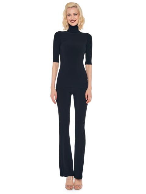 NORMA KAMALI SHORT SLEEVE TURTLE TOP