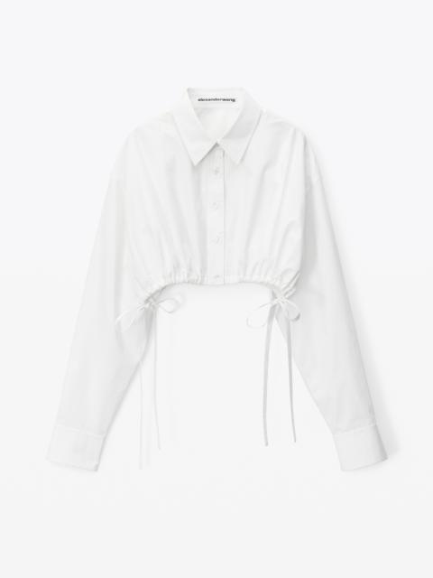 Alexander Wang CROPPED BUTTON DOWN IN COMPACT COTTON