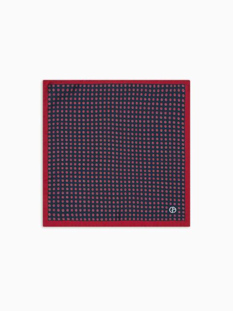 GIORGIO ARMANI ASV printed silk pocket square