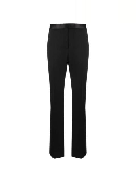 high-waisted straight-leg trousers