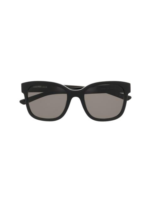 BALENCIAGA logo-print square-frame sunglasses
