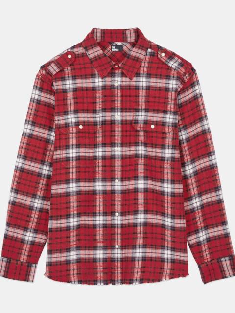 The Kooples RED AND WHITE CHECKED OVERSHIRT