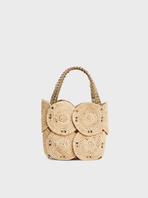 rabanne SMALL RAFFIA HANDBAG