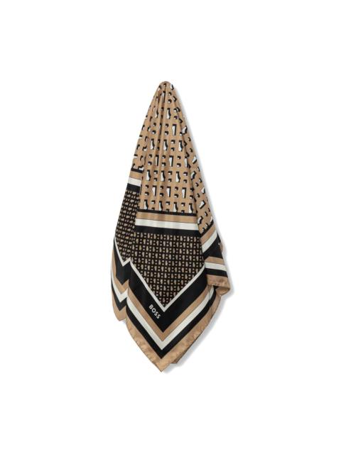 BOSS patterned scarf