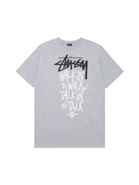 Stussy Walkin The Walk And Talkin The Talk Tee 'Grey Heather'