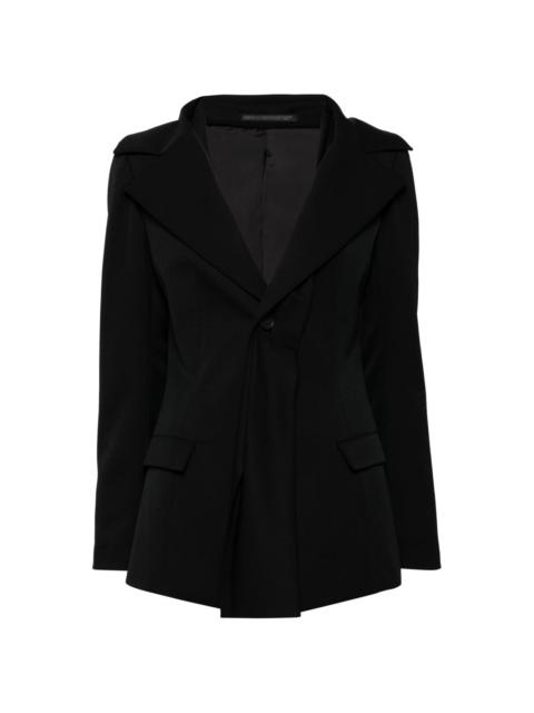 Yohji Yamamoto layered single-breasted blazer