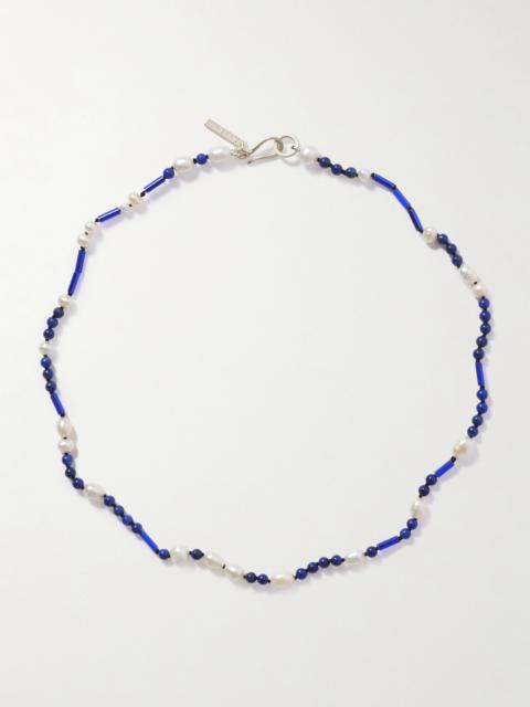 Sophie Buhai Nile Silver, Lapis Lazuli, Pearl And Glass Beaded Necklace