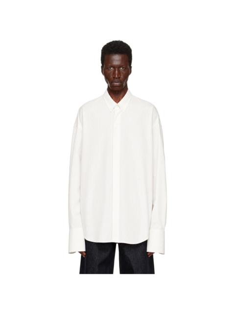 AMI Paris Off-White & Pink Oversize Shirt