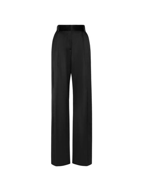 high-waisted wide-leg trousers