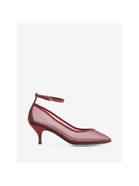 Alaïa mesh ankle-strap pumps
