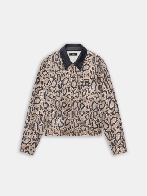 AMIRI SNAKE DENIM WORK JACKET