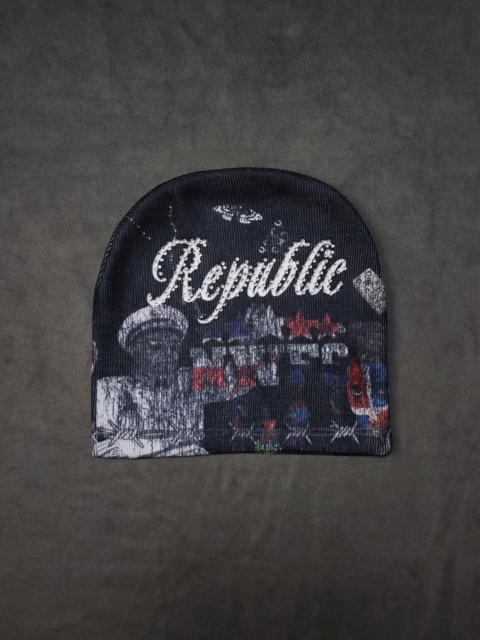 Other brands Japanese Brand - NWFC Dominican Republic Themed No Cuff Black Beanie Hats