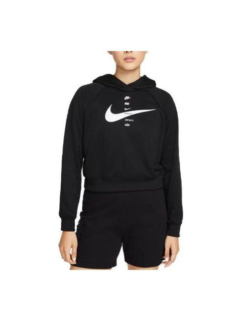 Nike (WMNS) Nike Sportswear Full Logo Hoodie 'Black' DJ1124-010