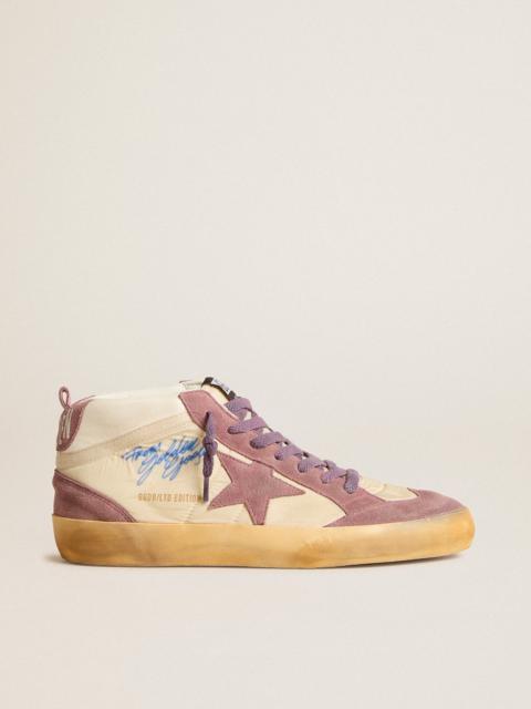 Women’s Mid Star LAB in nylon and nappa with mauve suede star