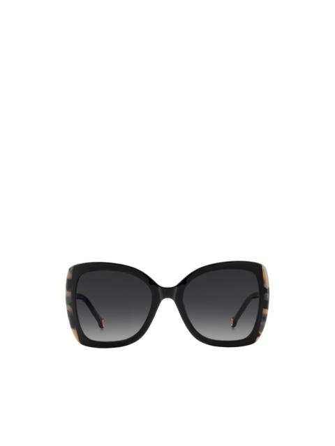 CAROLINA HERRERA tortoiseshell-effect squared-frame sunglasses
