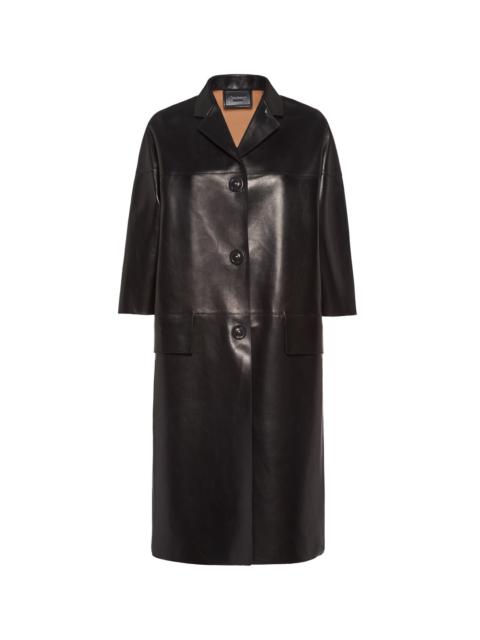 Prada Nappa leather overcoat