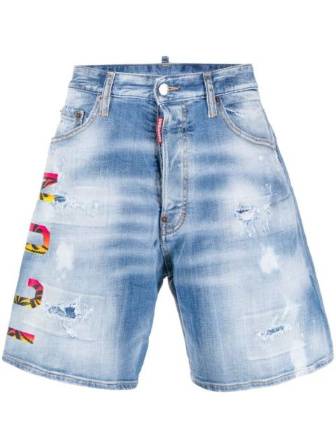 DSQUARED2 distressed wide-leg shorts