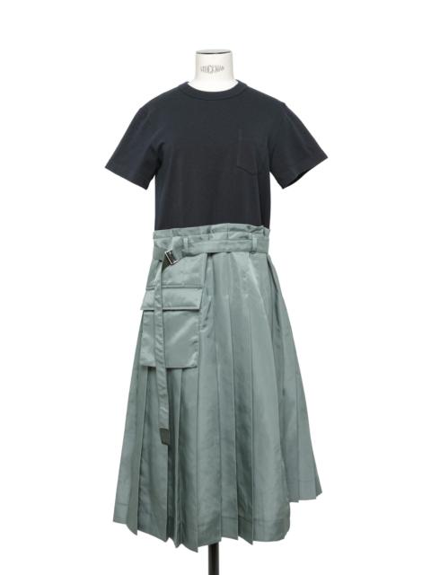 sacai Nylon Twill x Cotton Jersey Dress